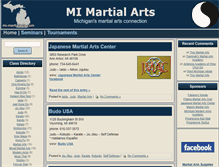 Tablet Screenshot of mi-martialarts.com